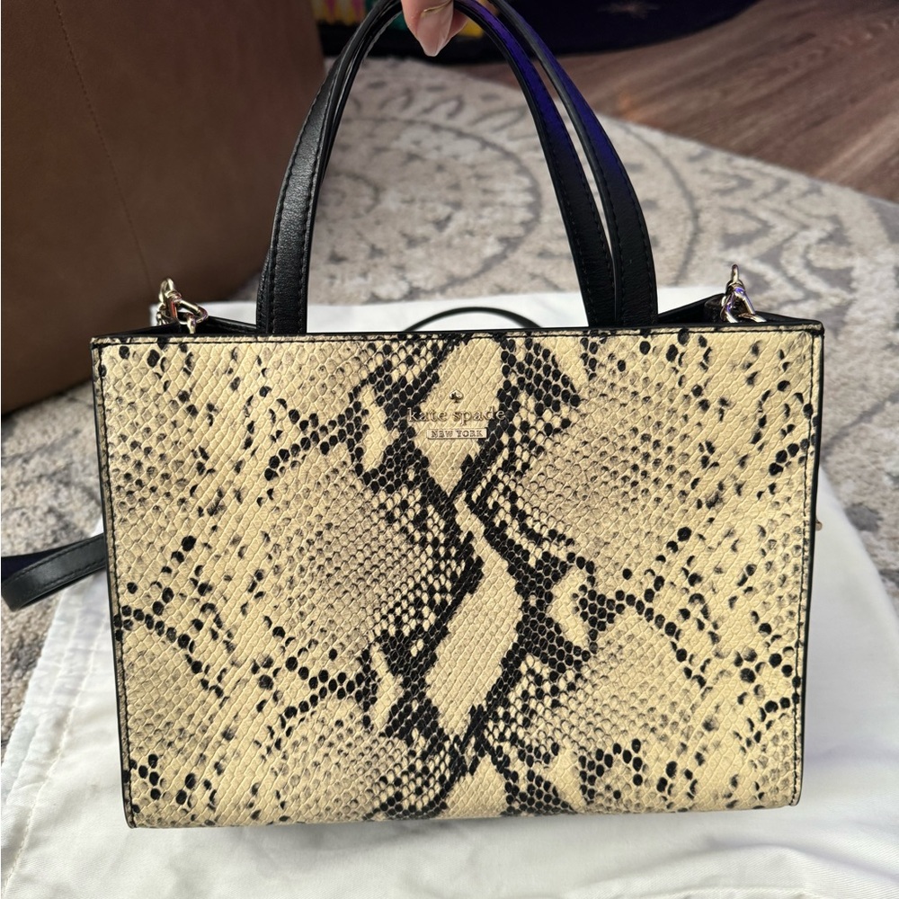 Kate Spade Snakeskin Print Crossbody Bag with Top Handle